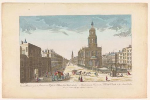 View of Somerset House and the church of Saint Mary-le-Strand in London