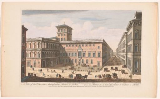 View of the Palazzo Venezia in Rome