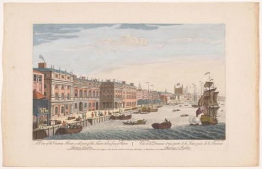 View of the Custom House on the River Thames in London