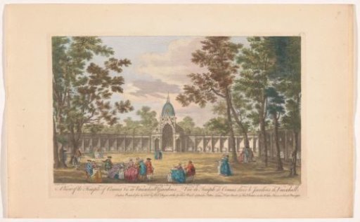 View of the Temple of Comus in Vauxhall Gardens in London