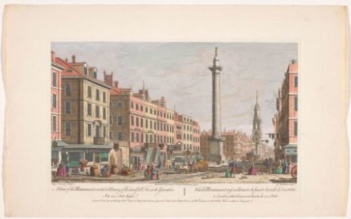 View of the Monument to the Great Fire of London