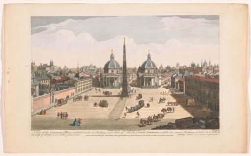 View of the Piazza del Popolo in Rome
