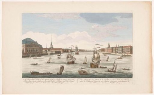 View of the River Neva in St. Petersburg, seen downstream