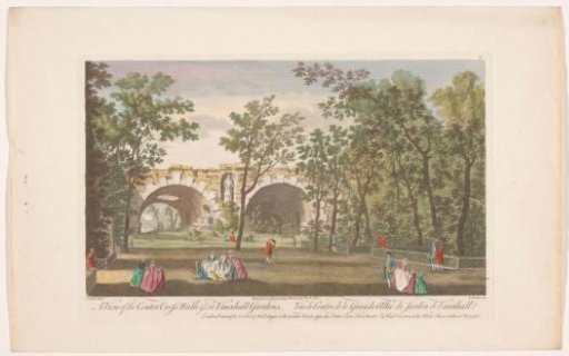 View of an Avenue in Vauxhall Gardens in London