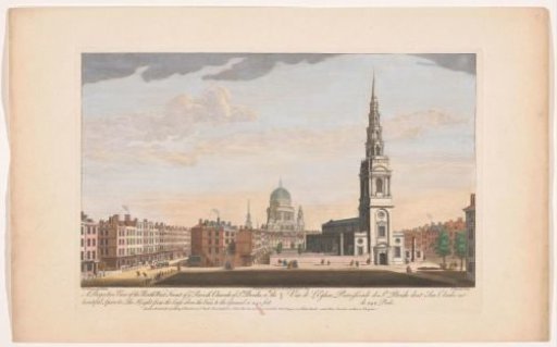 View of the Church of Saint Bride in London