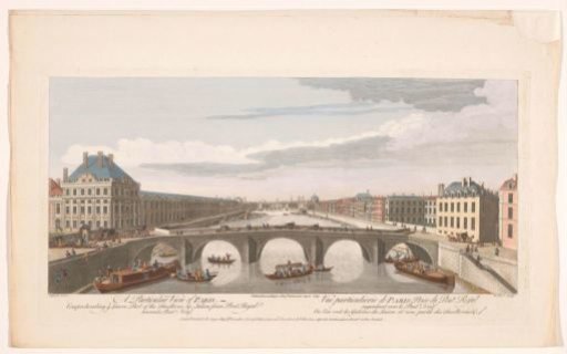 View of the Pont Royal over the River Seine in Paris, Looking Towards the Pont Neuf