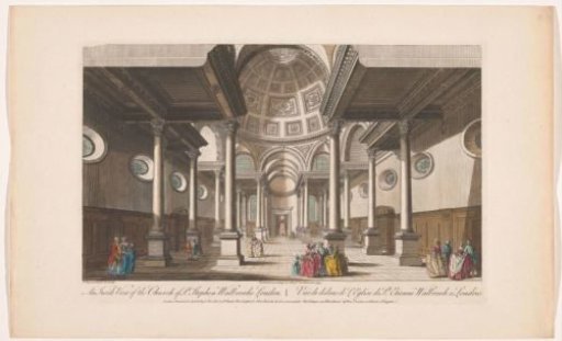 View of the Interior of the Church of Saint Stephen Walbrook in London