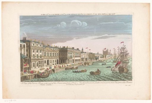 View of the Custom House on the River Thames in London
