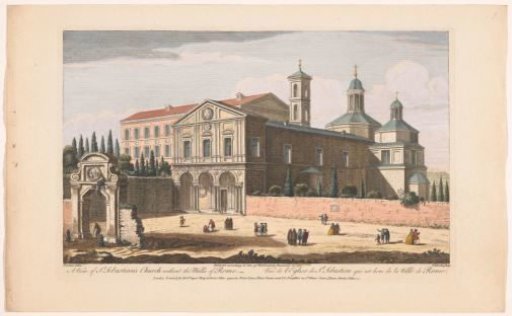View of the church of Saint Sebastian Outside the Walls in Rome