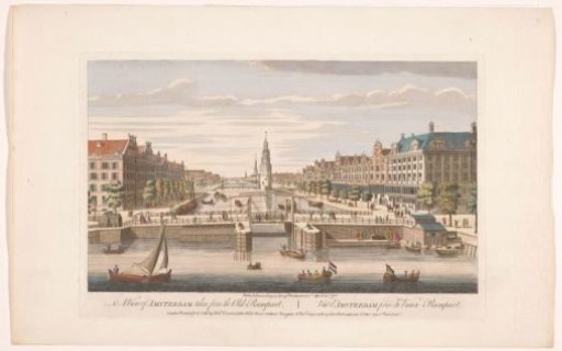 View of the Oudeschans in Amsterdam seen from the IJ