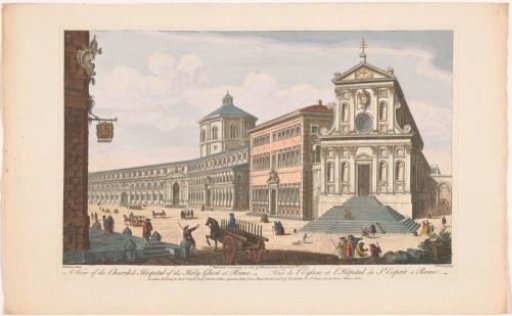 View of the church of Santo Spirito in Sassia in Rome