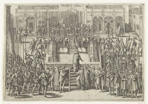The scaffold after the beheading of Egmond and Horne, 1568