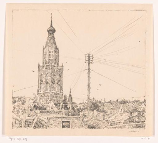 View of the tower of the Zuiderkerk, at Enkhuizen