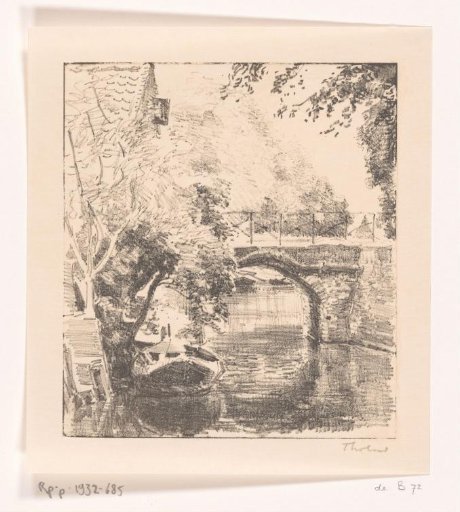 Stone arch bridge over water