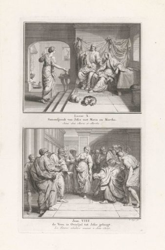 Christ in the House of Martha and Mary / Christ and the Woman Taken in Adultery