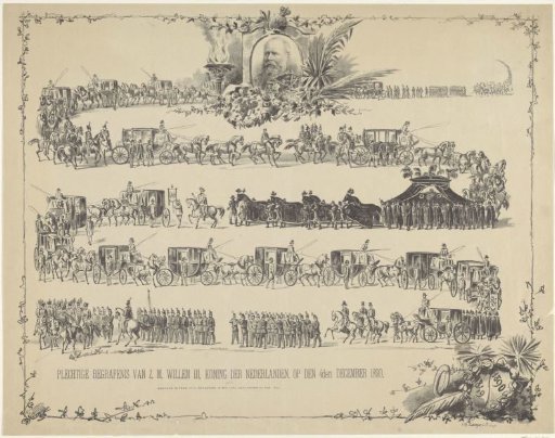Solemn funeral of His Majesty William III, King of the Netherlands, on 4 December 1890