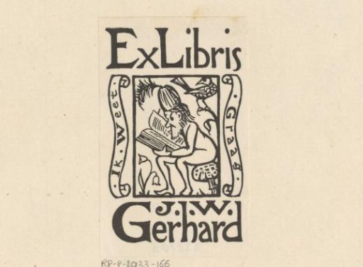 Ex libris of J.W. Gerhard
