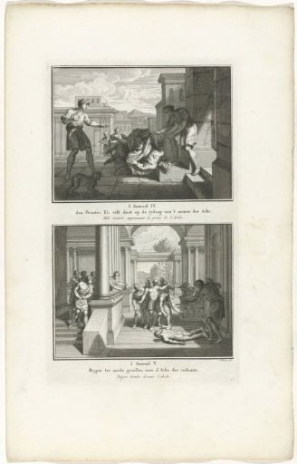 Priest Eli Falls from His Chair and the Idol Dagon Falls to the Ground