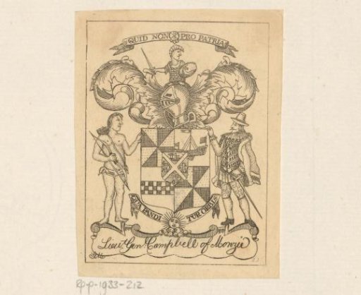 Ex libris of Lieut Gen. Campbell of Monzie