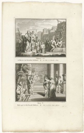Rebuilding of the Walls of Jerusalem and Esther Visiting King Ahasuerus
