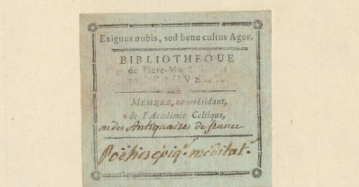 Ex libris of Pierre-Magd. [...]