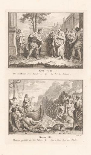 Christ and the centurion of Capernaum; Christ preaching from the boat