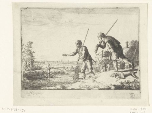 Two Soldiers at the Crossing of a River