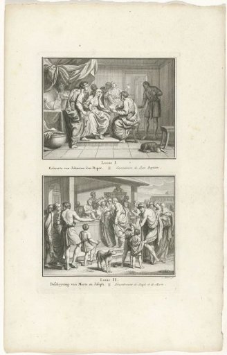 Birth of John the Baptist and Mary and Joseph Registering for the Census at Bethlehem