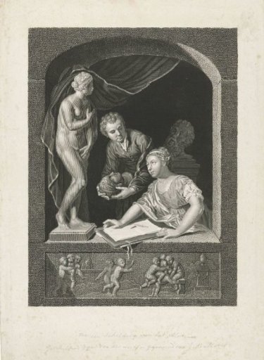 Woman Drawing in a Window