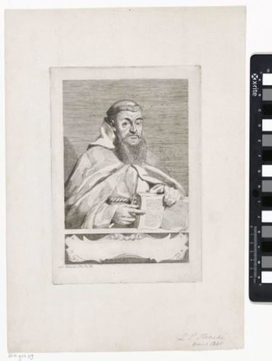 Monk pointing at a book
