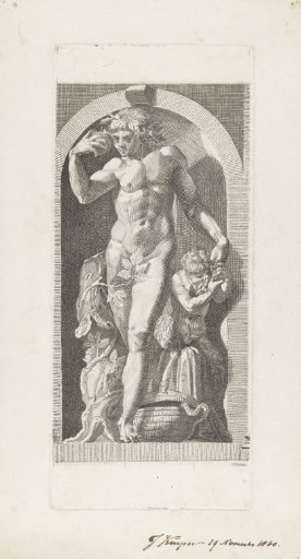 Bacchus and a satyr