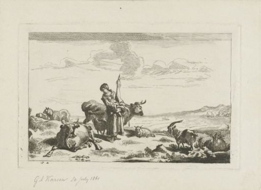 Landscape with cattle and shepherdess