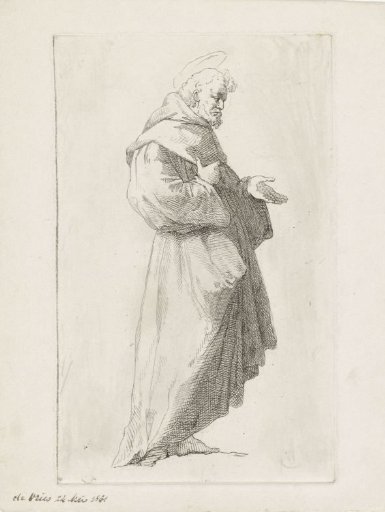 Standing saint in monk's habit
