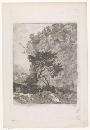 Mountain landscape with a stream