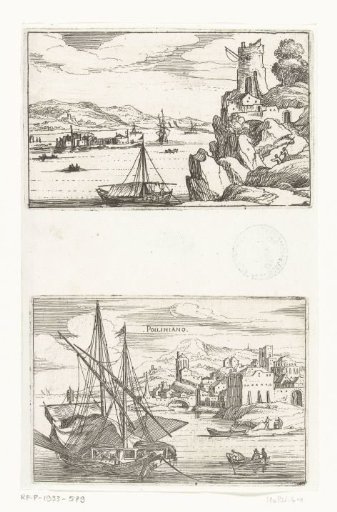 Tower on the coast and View of Polignano a Mare