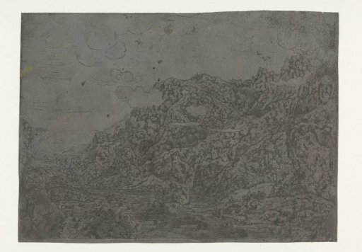Rocky Landscape with Low Clouds