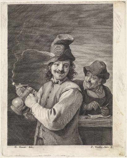 Peasant with a jug and pipe