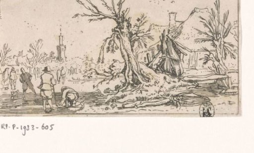 Winter Landscape with a Church Tower in the Background