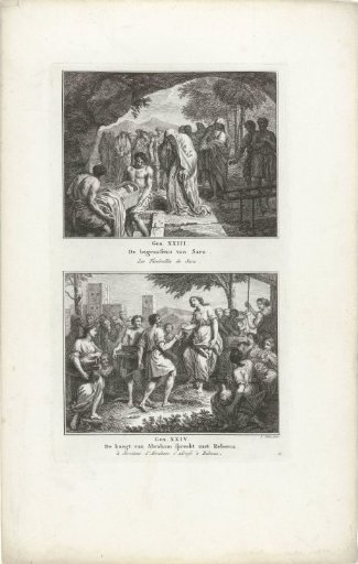 The Burial of Sarah and the Servant of Abraham Speaks with Rebekah
