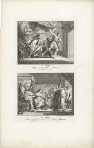 Joseph Fleeing from Potiphar's Wife and Joseph Accused by Potiphar's Wife