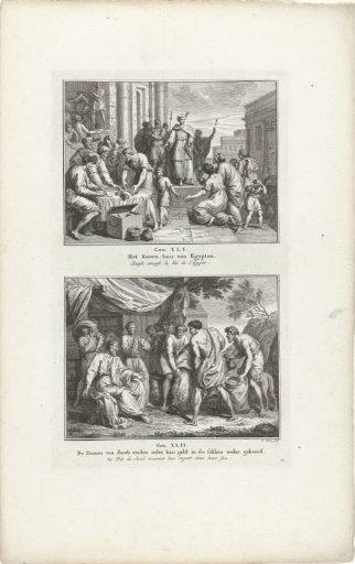 Joseph Gathers Grain in Egypt and the Sons of Jacob Find Their Money in Sacks