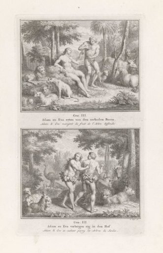 Adam and Eve Eat of the Fruit / Adam and Eve Hide Themselves
