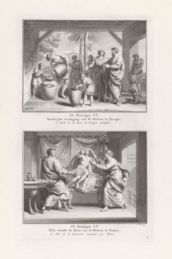 Elisha Helps a Poor Widow / Elisha Raises the Son of the Woman of Shunem from the Dead