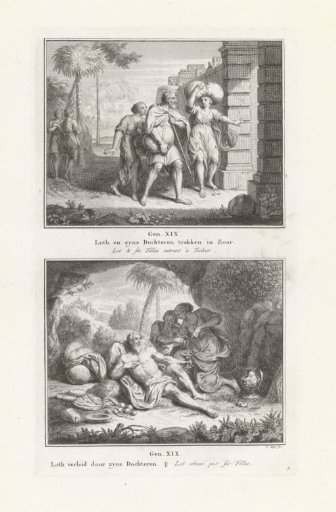 Lot and His Daughters Arrive in Zoar / Lot and His Daughters