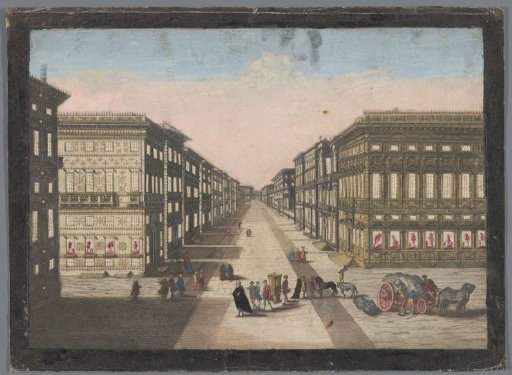 View of the Strada Nuova in Genoa