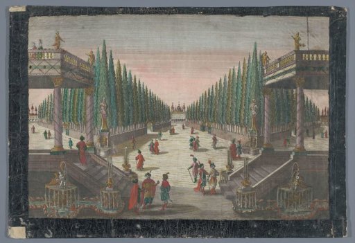 View of an avenue in a cypress garden in Constantinople