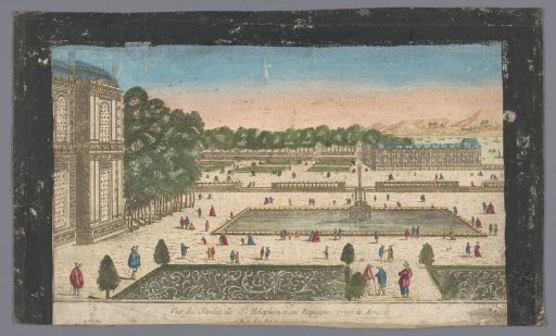 View of the Garden of the Royal Palace of La Granja de San Ildefonso near the city of Madrid