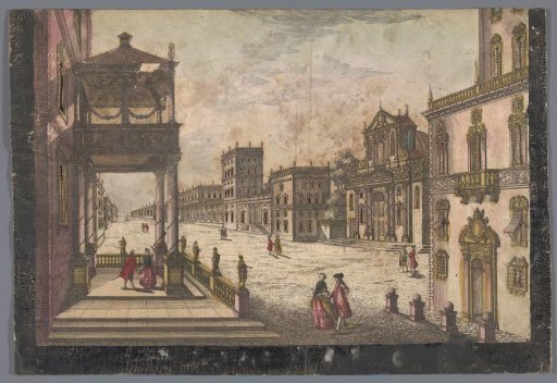 View of the palace of the Viceroy of Naples in Naples