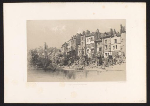 Riverbank with houses