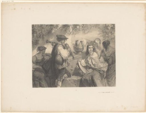 Italian Musicians by a Coffin